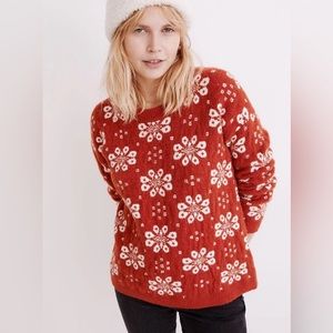 Madewell Althen Patterned Pullover Sweater size S
